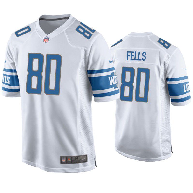 Men Detroit Lions #80 Darren Fells Nike White Game Player NFL Jersey->detroit lions->NFL Jersey